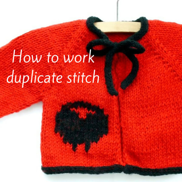 How to work duplicate stitch