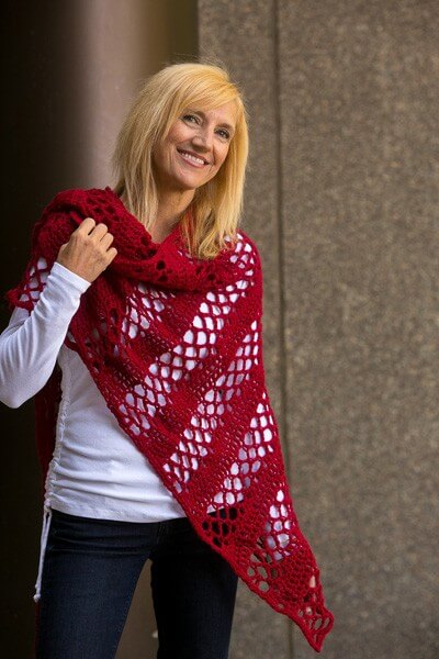 Asymmetrical Wedge Shawl by La Visch Designs