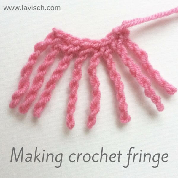 Making crochet fringe - a tutorial by La Visch Designs