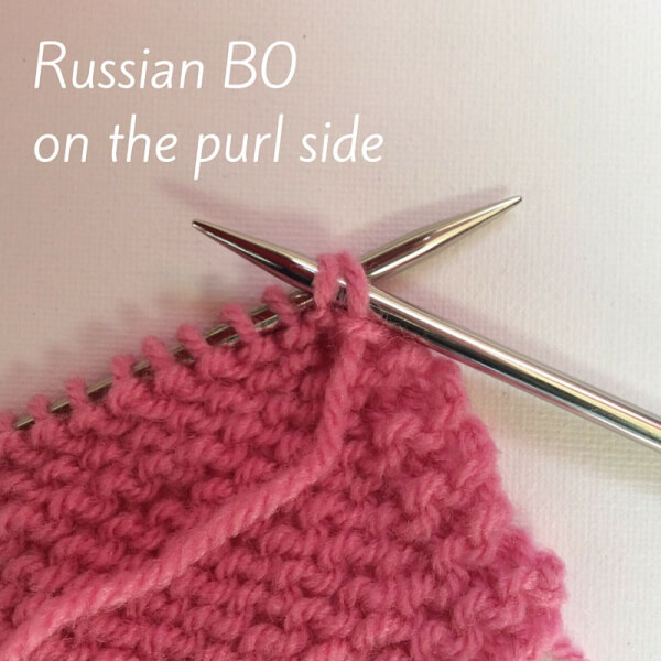 Tutorial Russian bind-off on the purl side by La Visch Designs