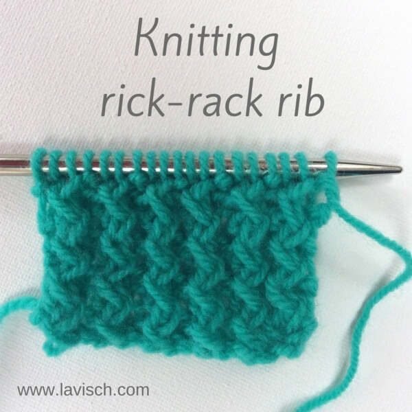 Knitting rick-rack rib a tutorial by La Visch Designs