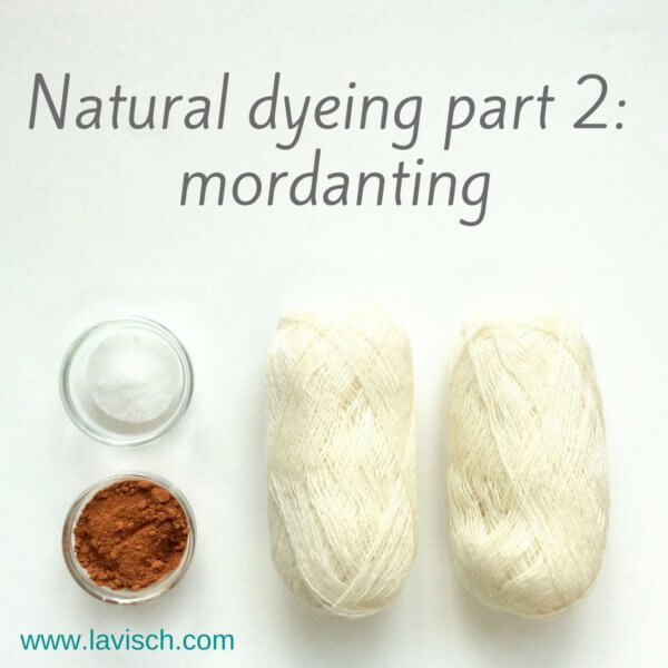 Dyeing with natural dyes - mordanting, a tutorial by La Visch Designs