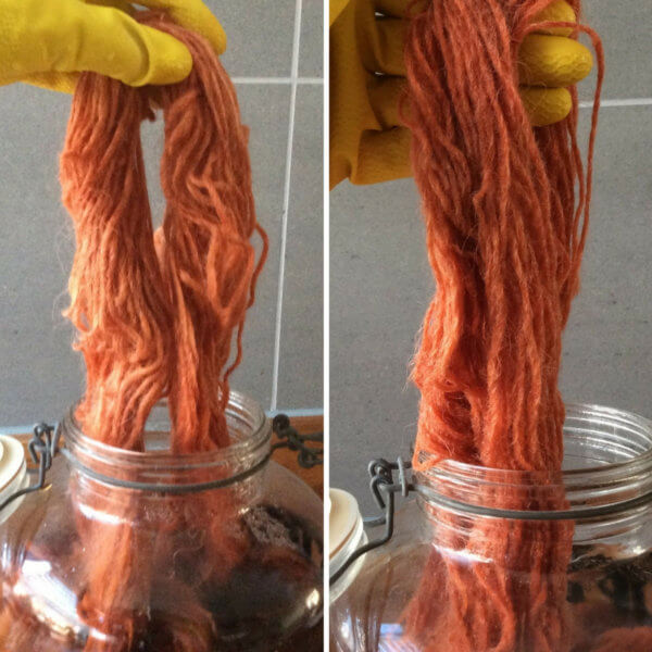 Dyeing yarn with natural dyes - a tutorial by La Visch Designs