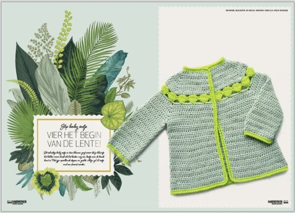 Stip Baby Cardigan in Handwerken Zonder Grenzen 200