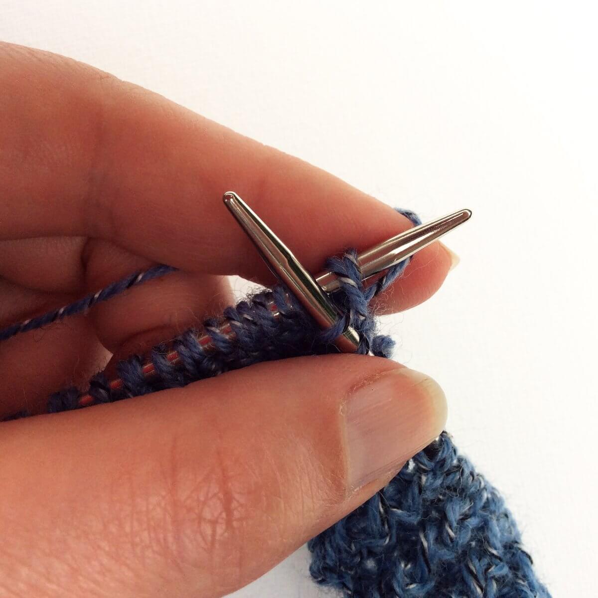 tutorial knit rick rack rib in the round La Visch Designs