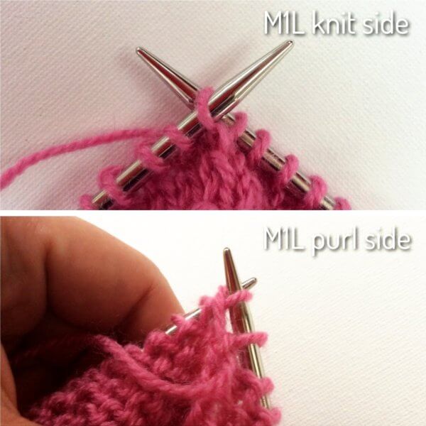 Knitting M1L and M1R increases - a tutorial by La Visch Designs