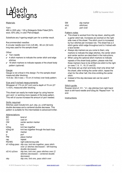 data page lelie shawl