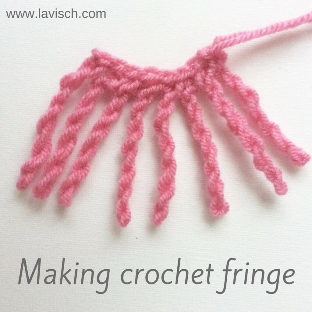 tutorial crochet fringe La Visch Designs