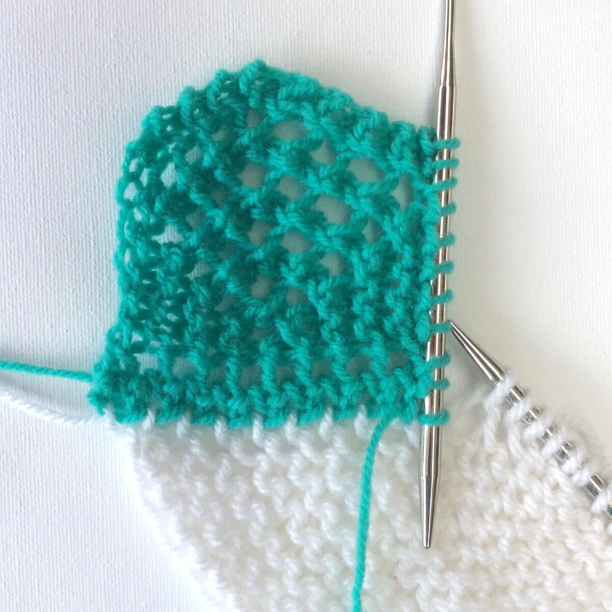 tutorial knittedon border La Visch Designs