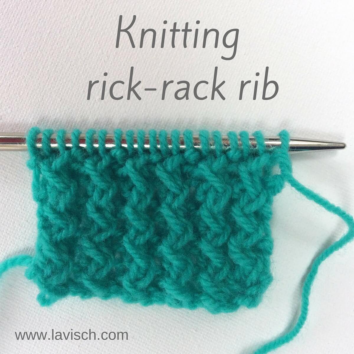 tutorial knitting rickrack rib La Visch Designs