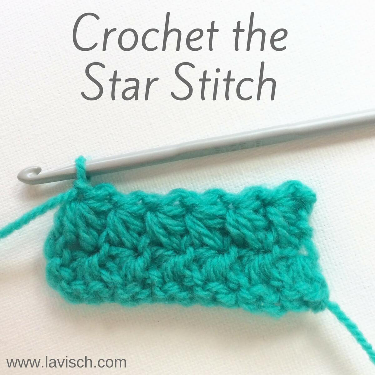 tutorial crochet the star stitch La Visch Designs