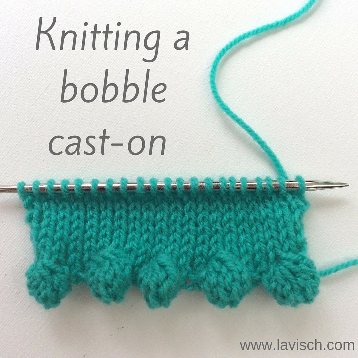 tutorial knitting a bobble caston La Visch Designs