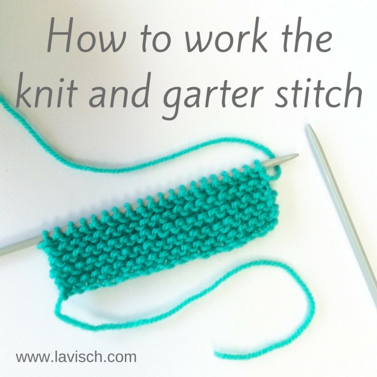 garter tab cast on tutorial La Visch Designs