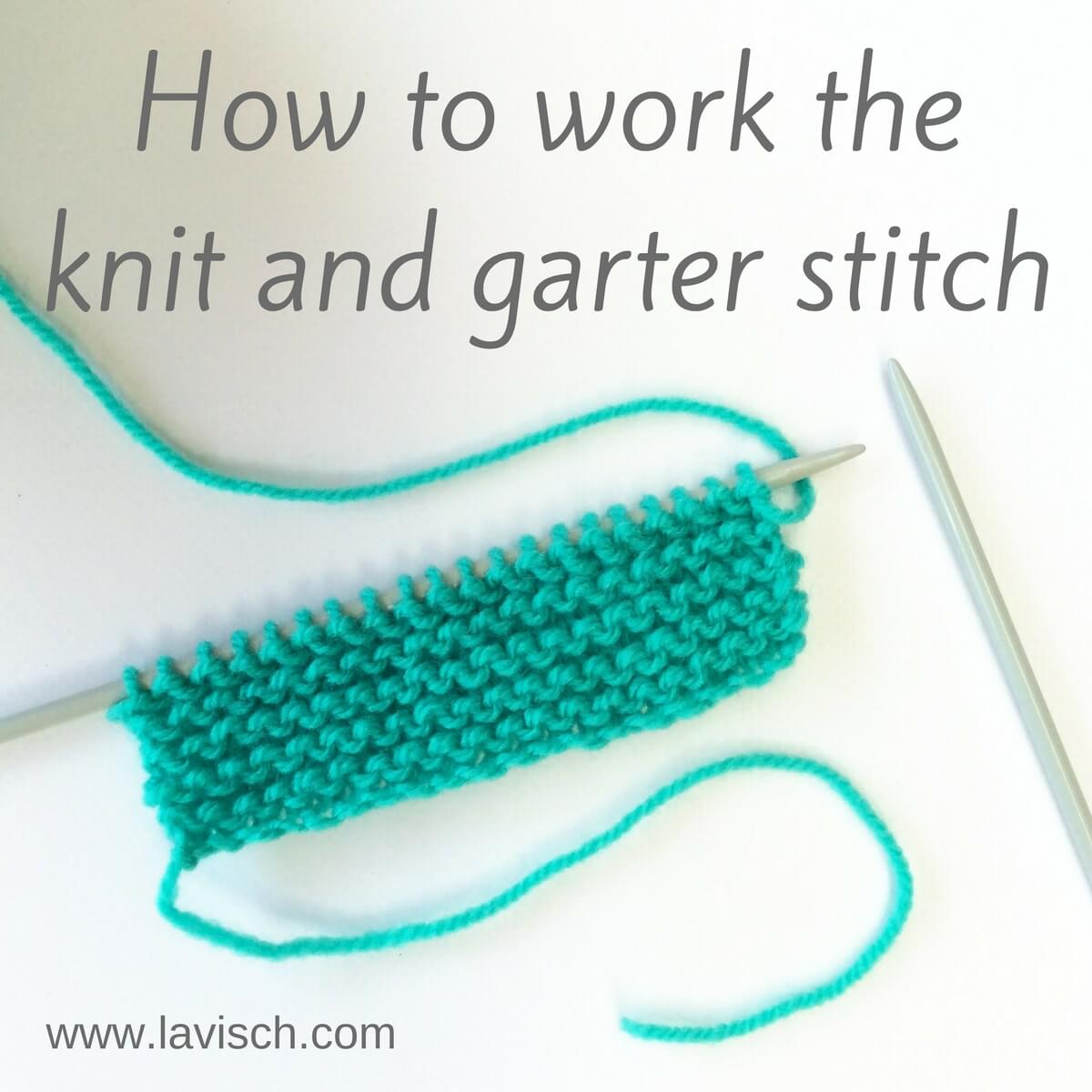 how to work the knit and garter stitch La Visch Designs