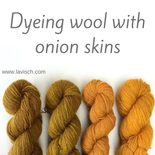 Tintura della lana con le bucce di cipolla-un tutorial di La Visch Designs