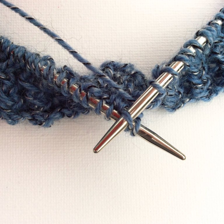 tutorial knit rick rack rib in the round La Visch Designs