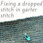 Fixing a dropped stitch in garter stitch by La Visch Designs
