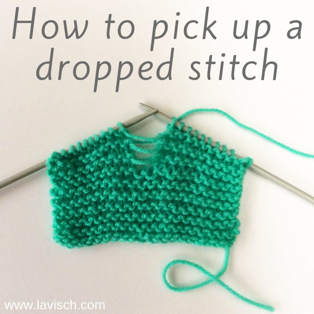 How to pick up a dropped stitch - by La Visch Designs