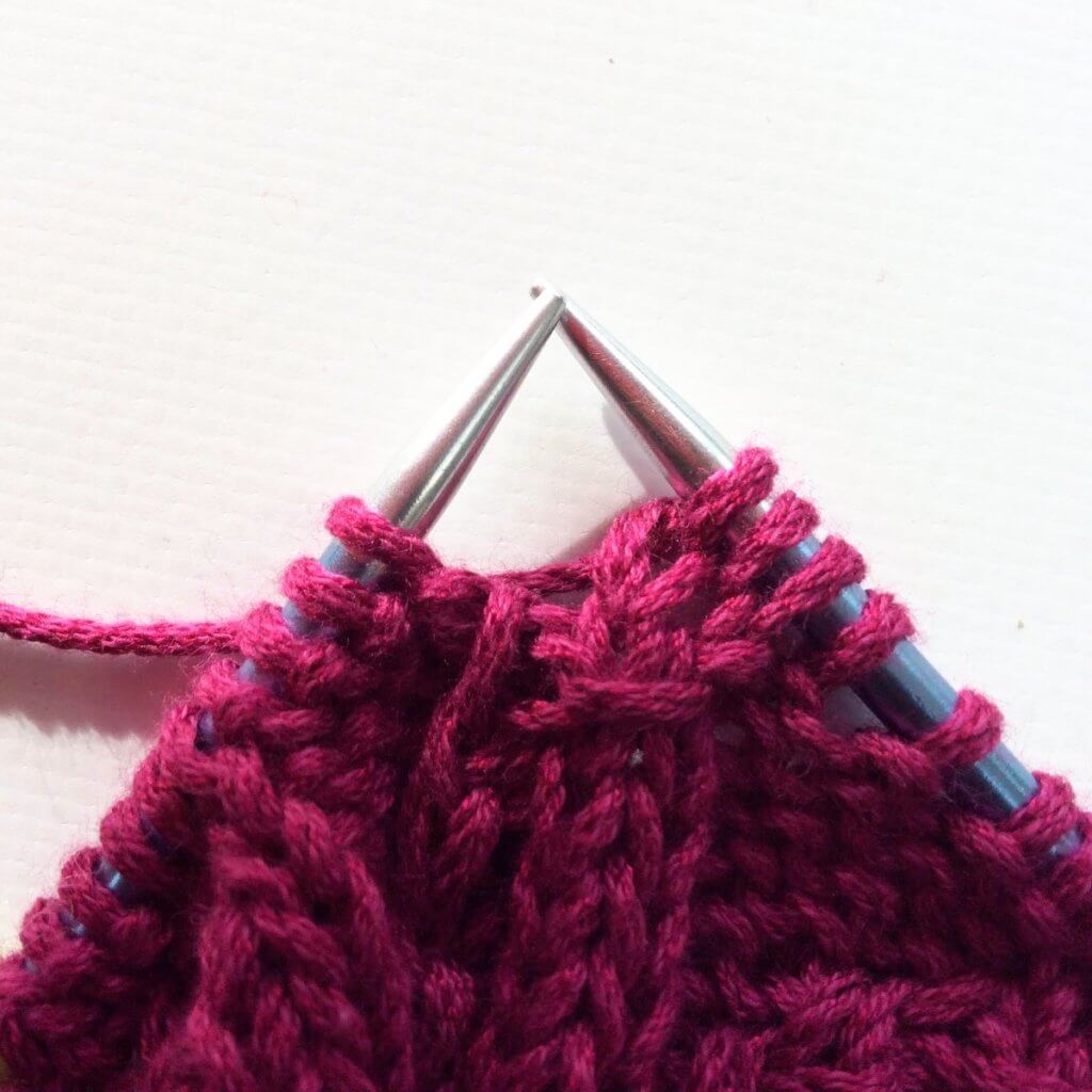 Working a lifted-over knot stitch - a tutorial by La Visch Designs