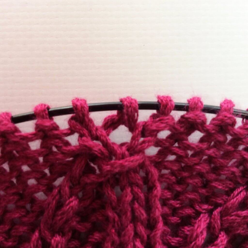 Working a lifted-over knot stitch - a tutorial by La Visch Designs