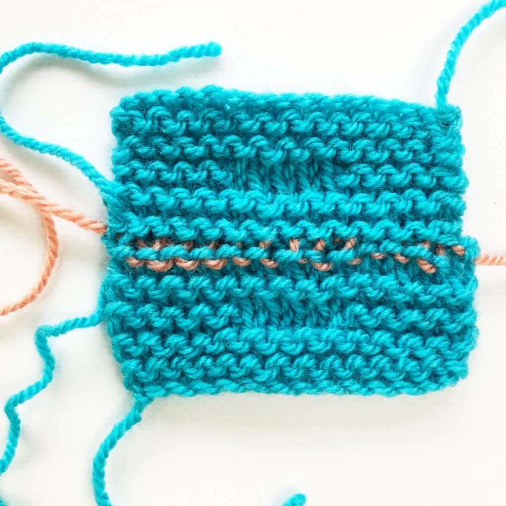 Tutorial grafting garter stitch using Kitchener