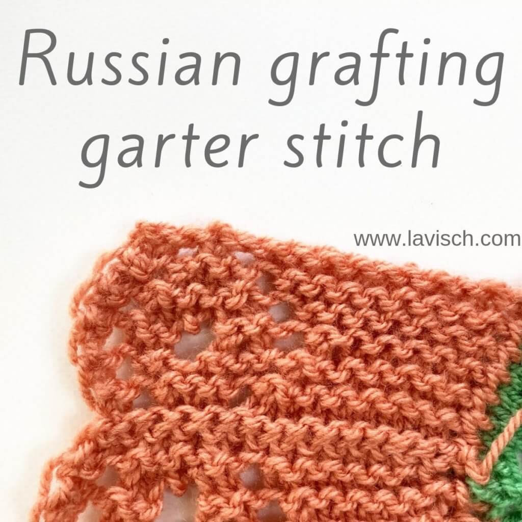 Tutorial Russian grafting garter stitch - by La Visch Designs