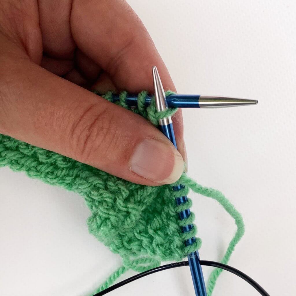 Working the ptbl stitch, step 2