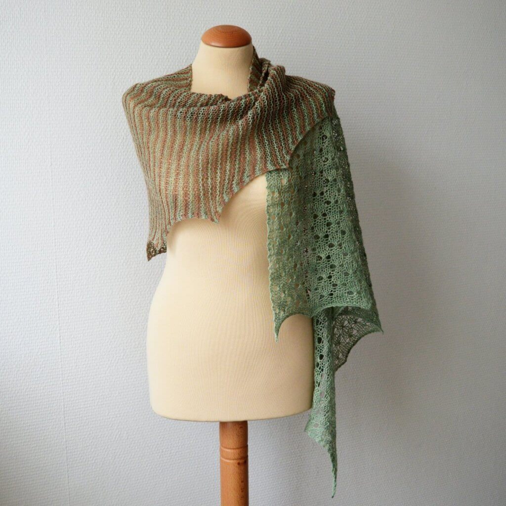 Mint Chocolate shawl by La Visch designs