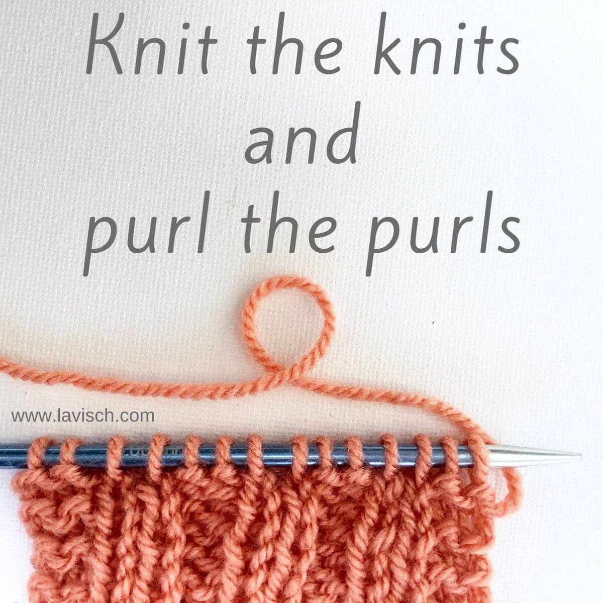 tutorial - knit the knits and purl the purls - La Visch Designs