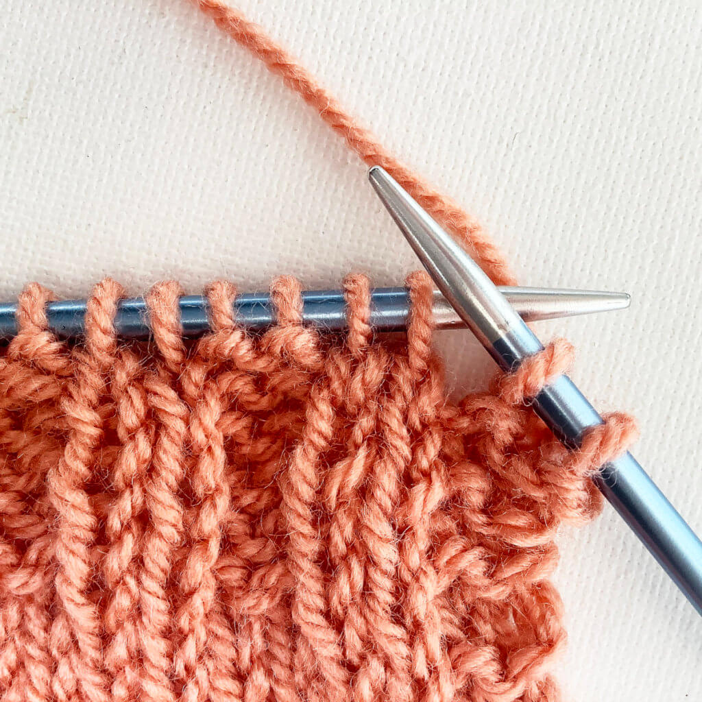 Identifying a knit stitch