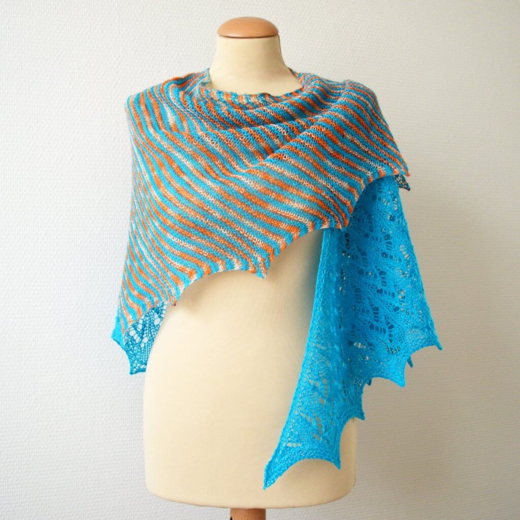 Tangerine Tango shawl