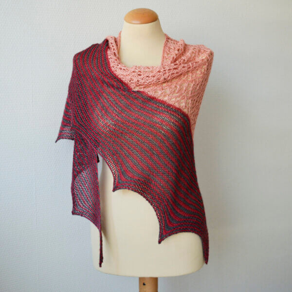 Rosy Does It - a shawl design by La Visch Designs