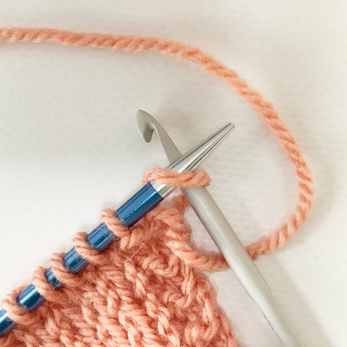 Working a double crochet bind-off - 2
