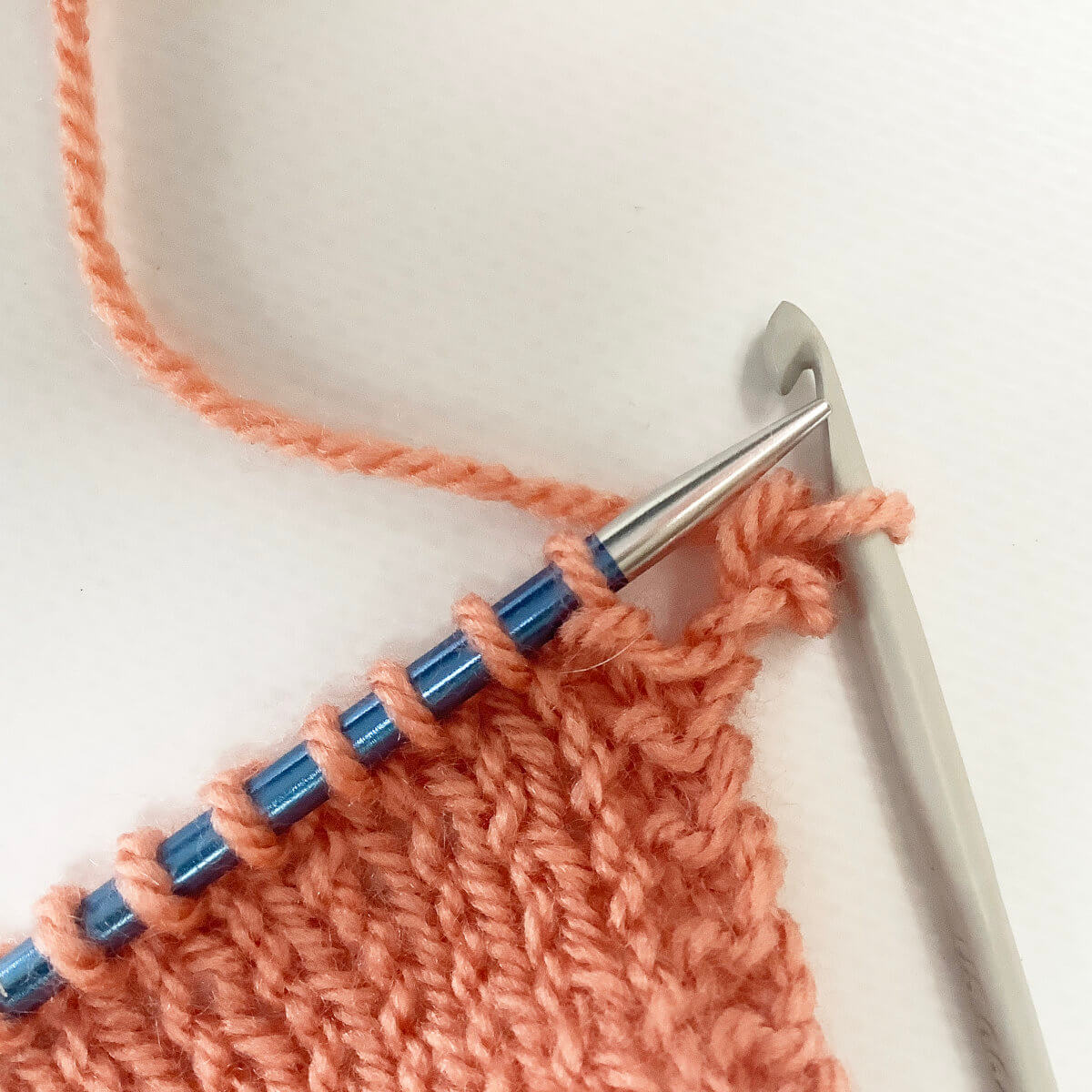 Working a double crochet bind-off - 5