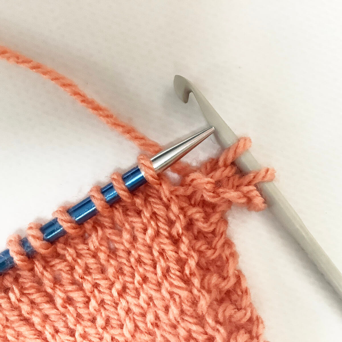 Working a double crochet bind-off - 6