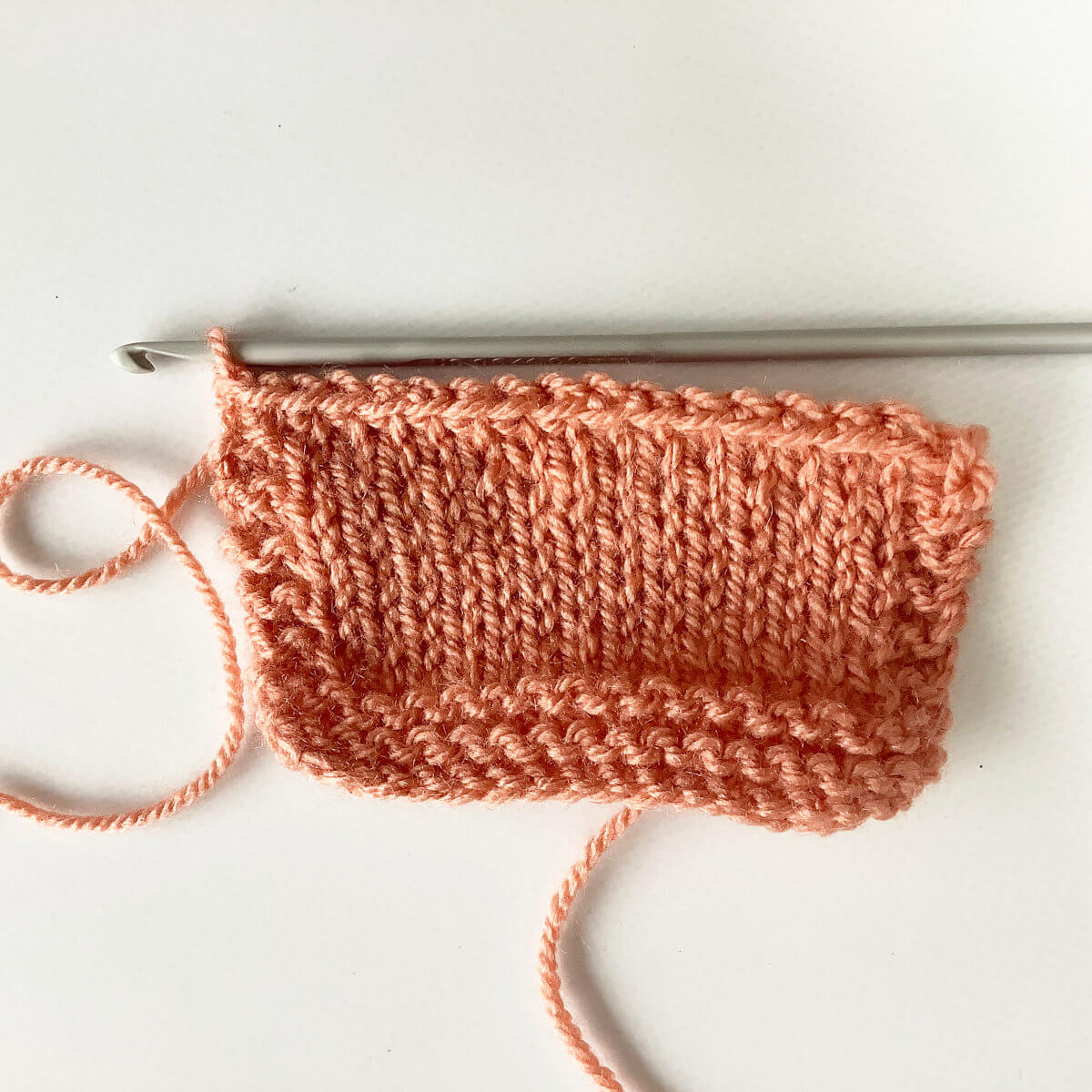 Working a double crochet bind-off - the result