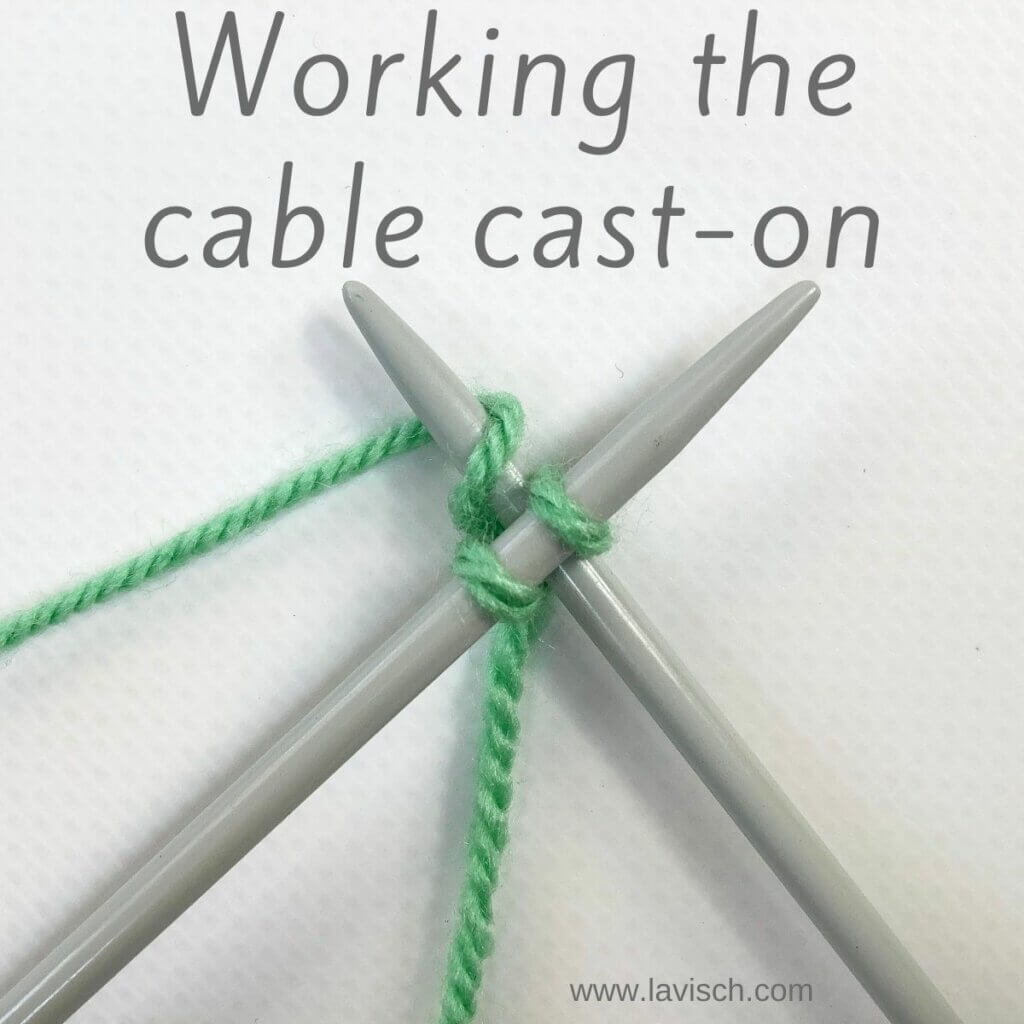 Working the cable cast-on