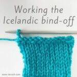 tutorial - working the Icelandic bind-off