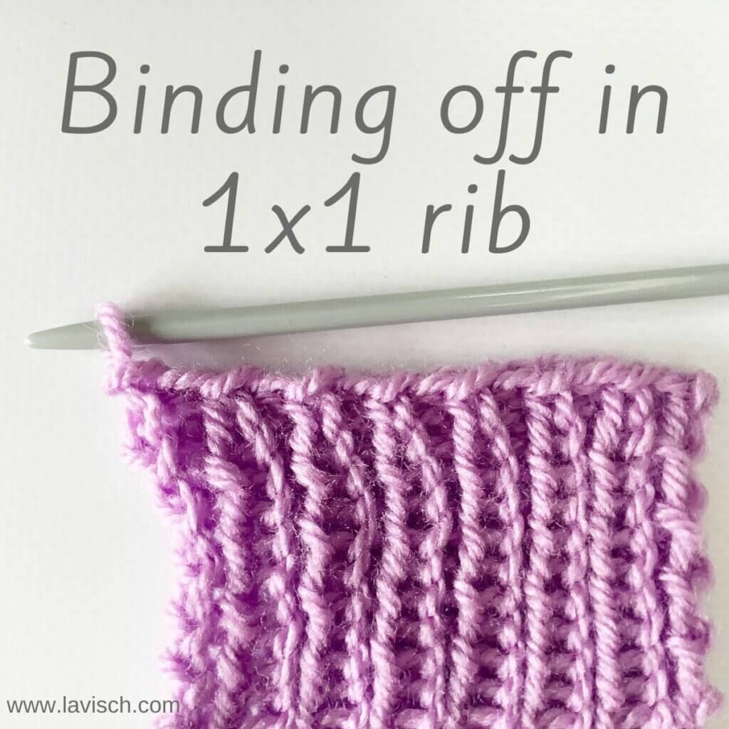 Tutorial on binding off in 1x1 rib
