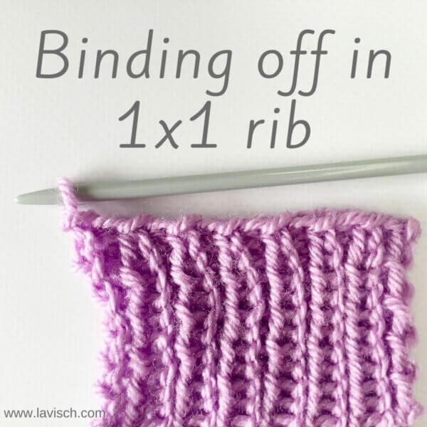 Tutorial on binding off in 1x1 rib