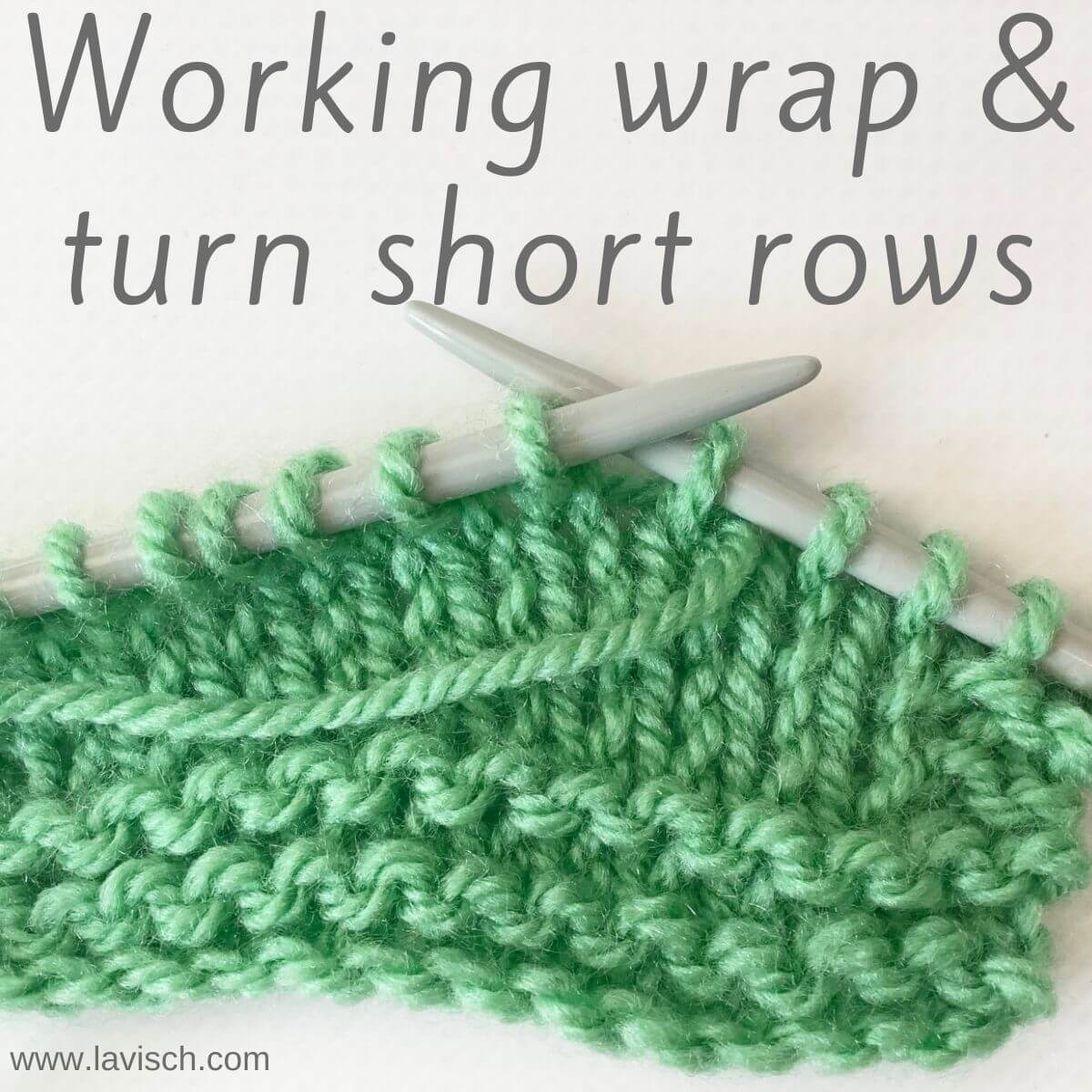 tutorial Working wrap & turn short rows La Visch Designs