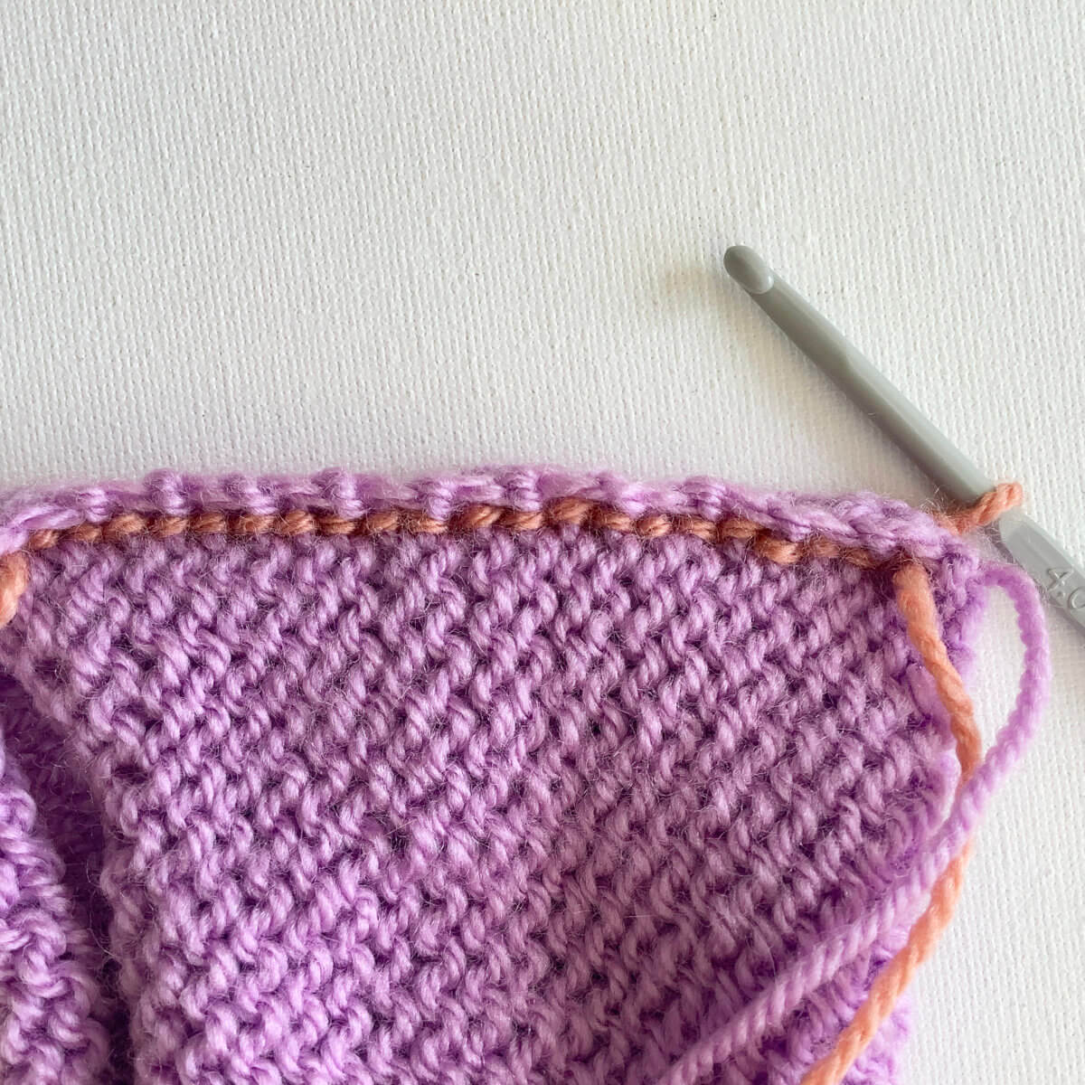 Slip stitch seam