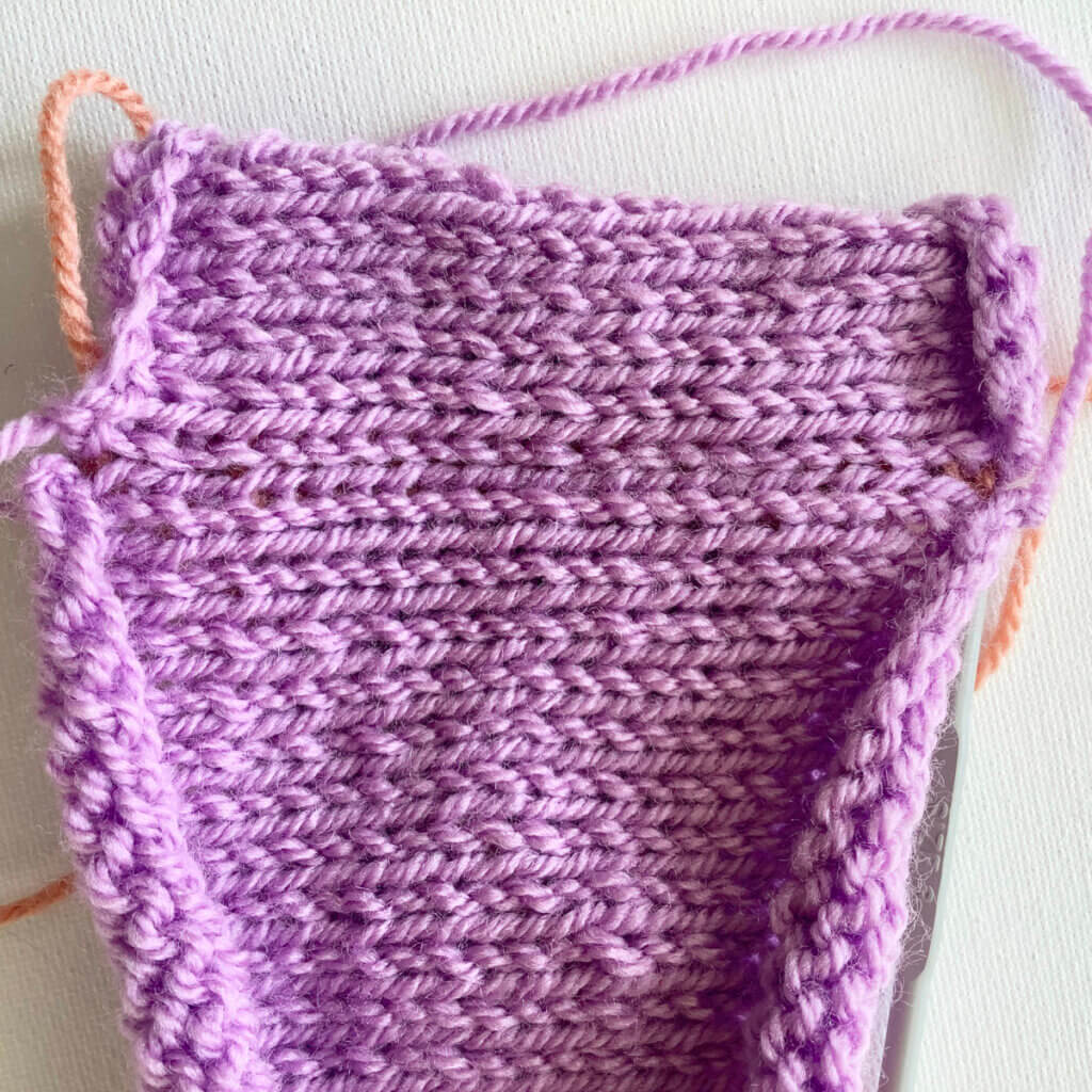 The result of working a slip stitch crochet seam