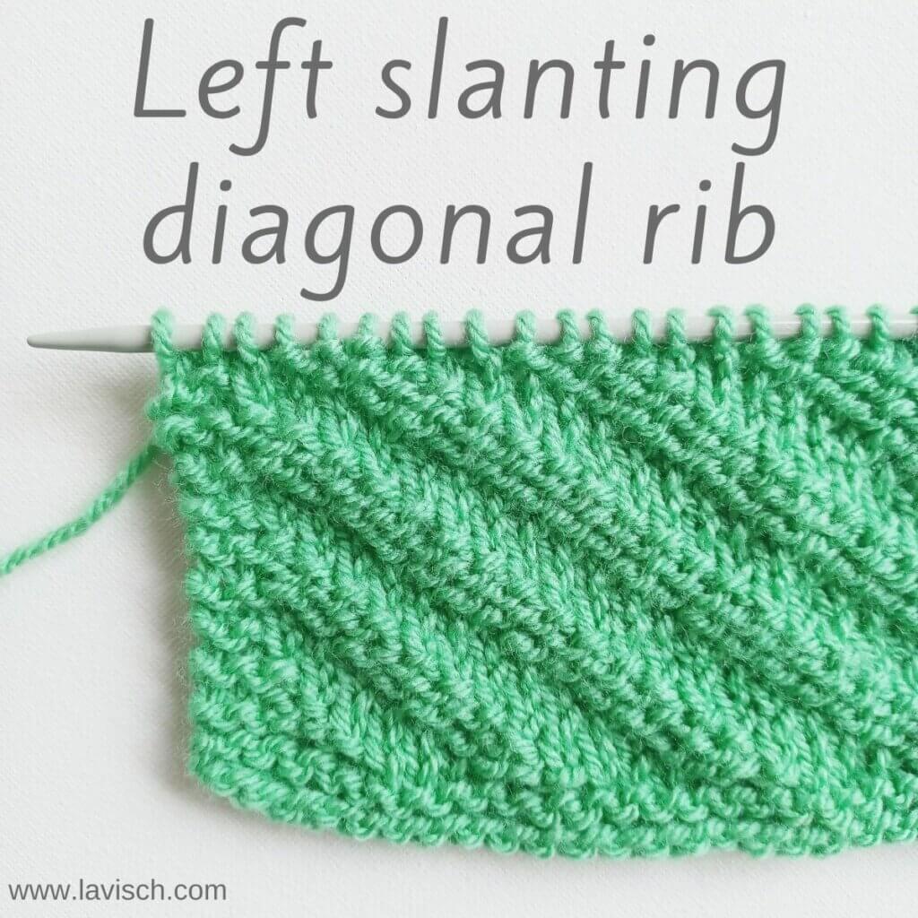 Left slanting diagonal rib