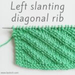 stitch pattern - left slanting diagonal rib