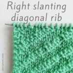 stitch pattern - right slanting diagonal rib
