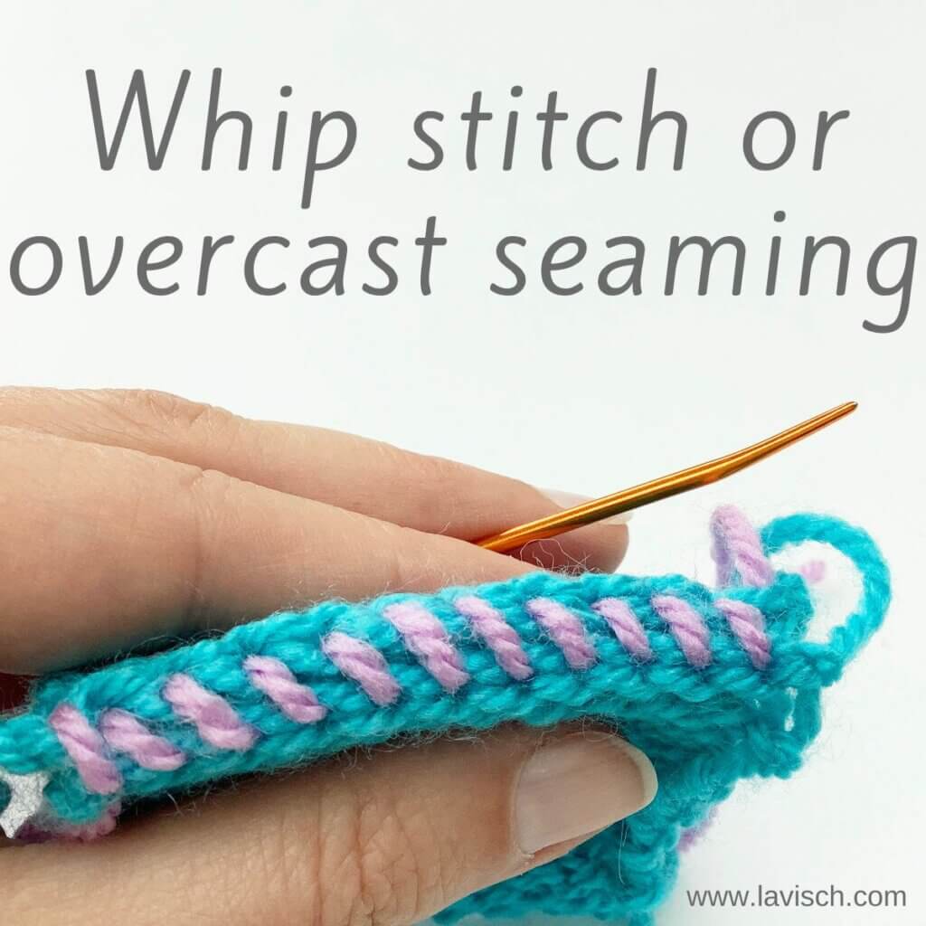 Whip stitch or overcast seaming - a tutorial by La Visch Designs