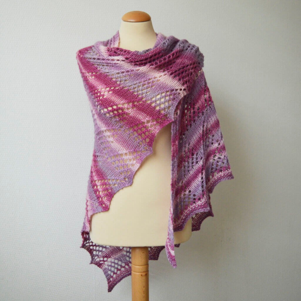 Rose pink Candy Shawl