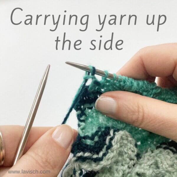 Carrying yarn up the side