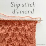 stitch pattern - slip stitch diamond